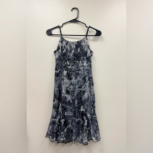 Art Class Dress Girls Newspaper Print XL (14) Black White Stretch Comfortable!!